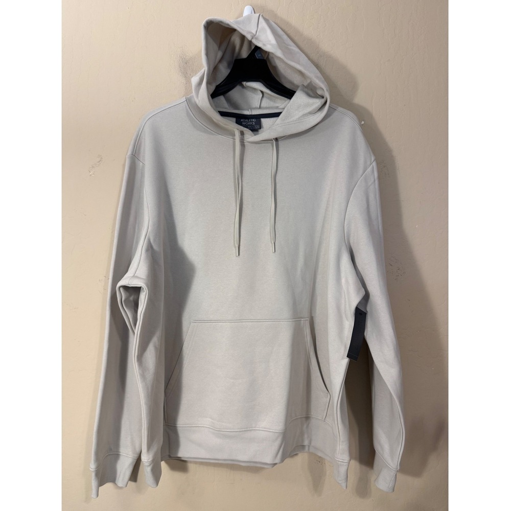 Athletic Works Hoodie‎ Men 3XL Tavertine Pullover Fleece Sweatshirt NEW